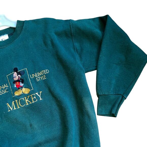 Vtg Mickey & Co Mickey Mouse Embroidered Crewneck Sweatshirt Size Large … - Picture 4 of 11